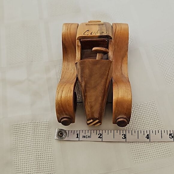 Cuba Hand-Made Vintage Antique Ford Wooden Toy Car 6"- 3" - Picture 8 of 16